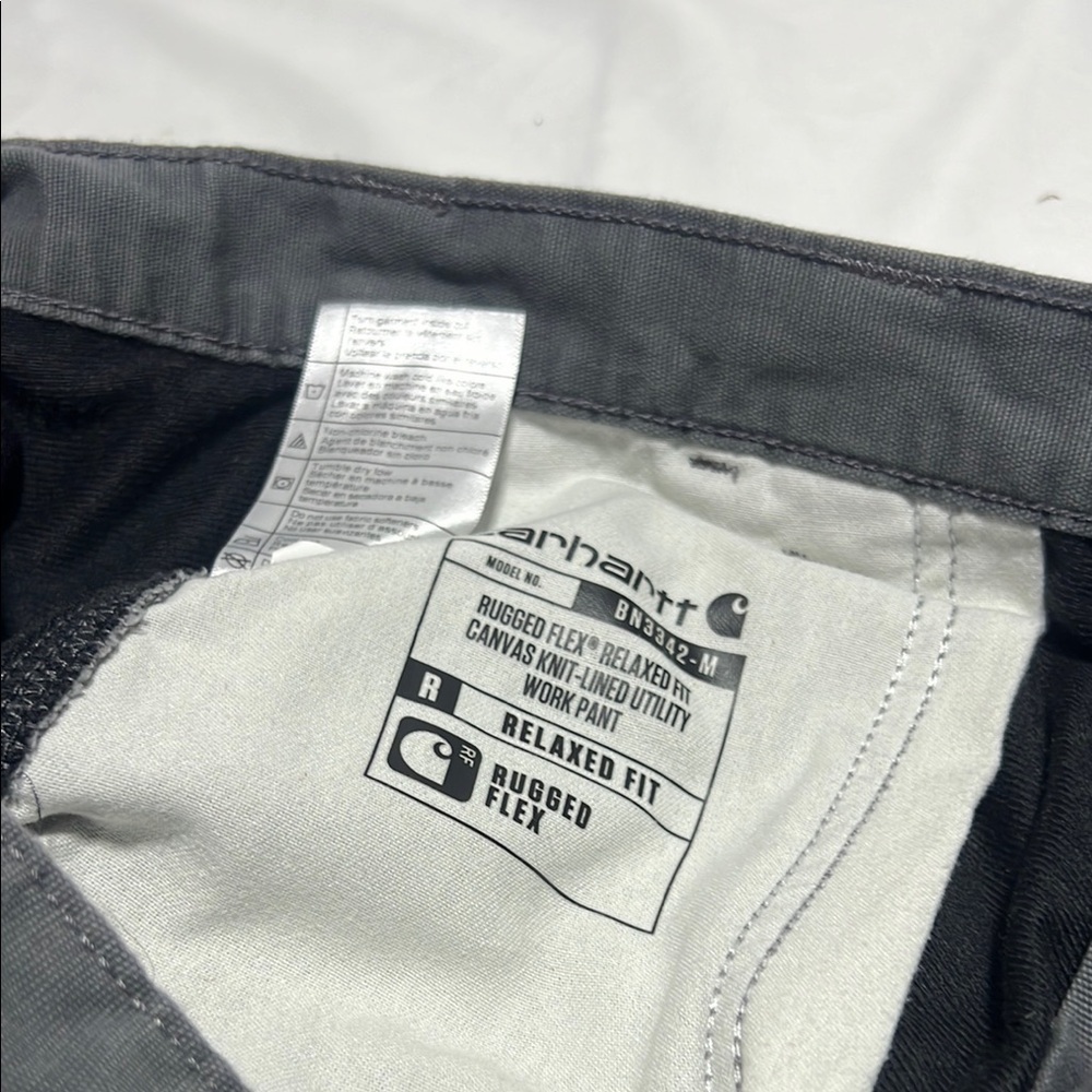 Carhartt Rugged Flex Relaxed Fit Canvas Knit Lined Pants Mens 36x30 BN3342-M - Picture 4 of 5